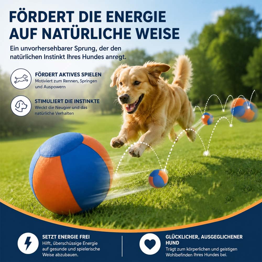 Generisch Lentiva Treibball,Treibball füR Hunde Norden,Herding Ball Hund,Riesiger Aufblasbarer Tennisball Interaktives Hundespielzeug Zum Spielen und Trainieren (Blau,55CM)