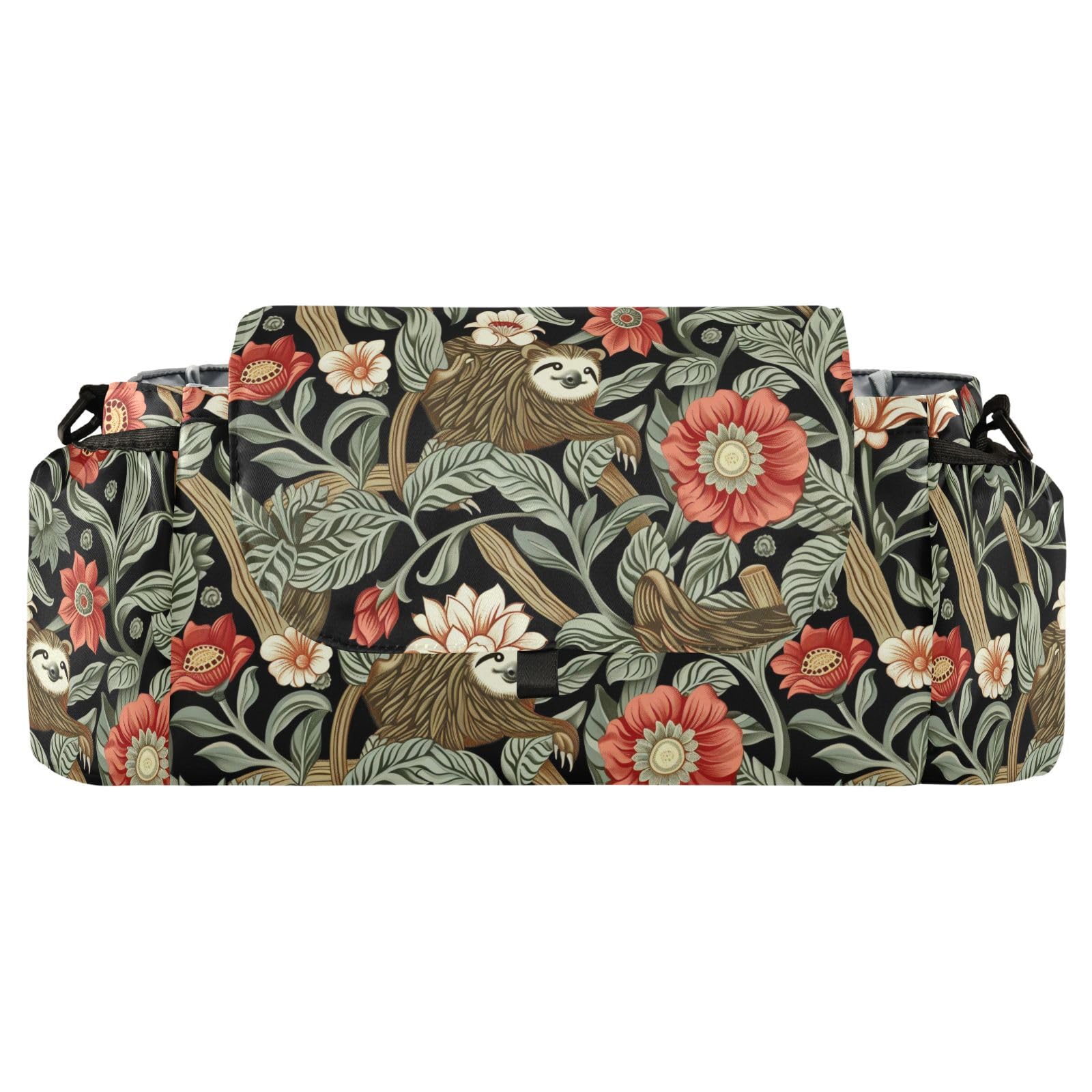 miaozhen William Morris Design Sloth stroller organizer with wipes pocket pocket caddy carriage accesorios para carriolas de acesorios para baby