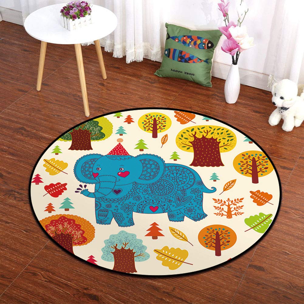 Tapis rampant éléphant pour animer le sol de la salle de séjour familiale