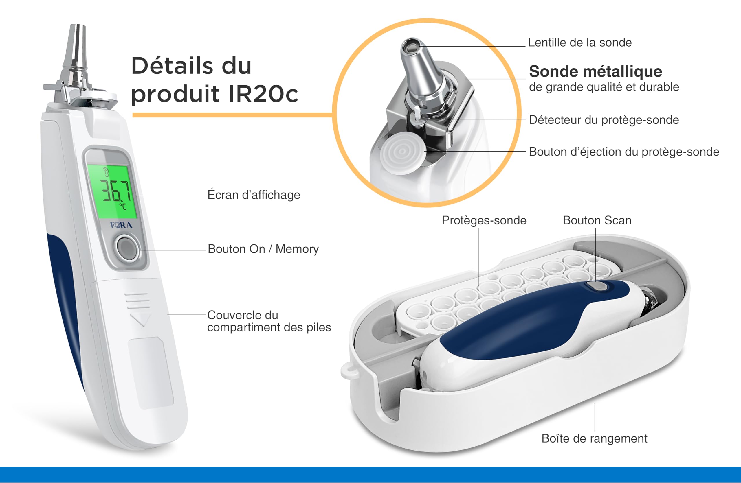FORA IR20c Ear Thermometer (Without Bluetooth)
