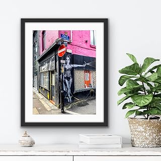 Manchester Street Art/Poster/Framed/Unframed/Free UK Delivery/Professional Print (8x6", White Frame)