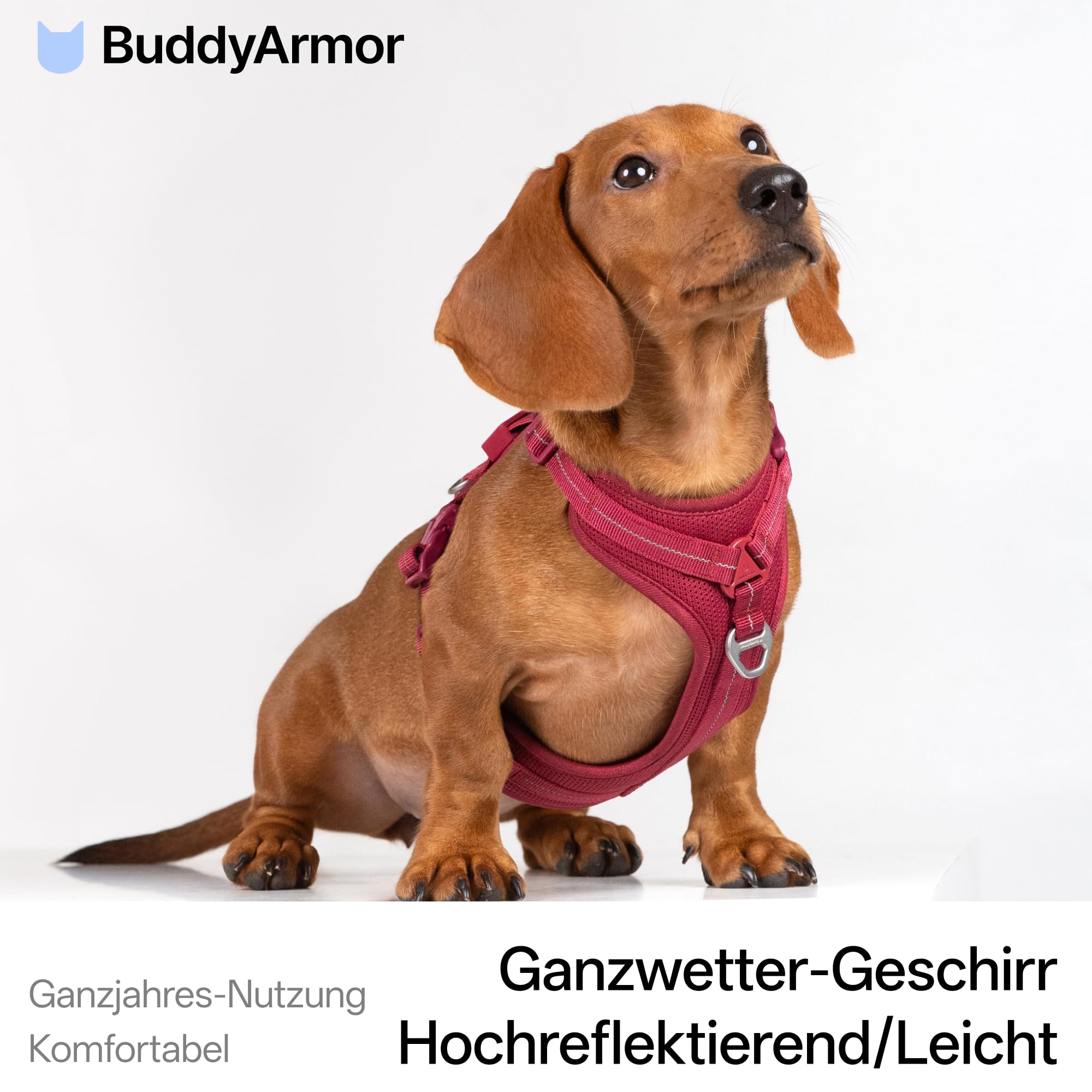 Allwetter Anti Zug Hundegeschirr reflektierendes Geschirr mit QR-Code Label, Gepolstert verstellbares Hundegeschirr für Kleine mittelgroße Große Hunde (Superreflektierend-Erdton, L)