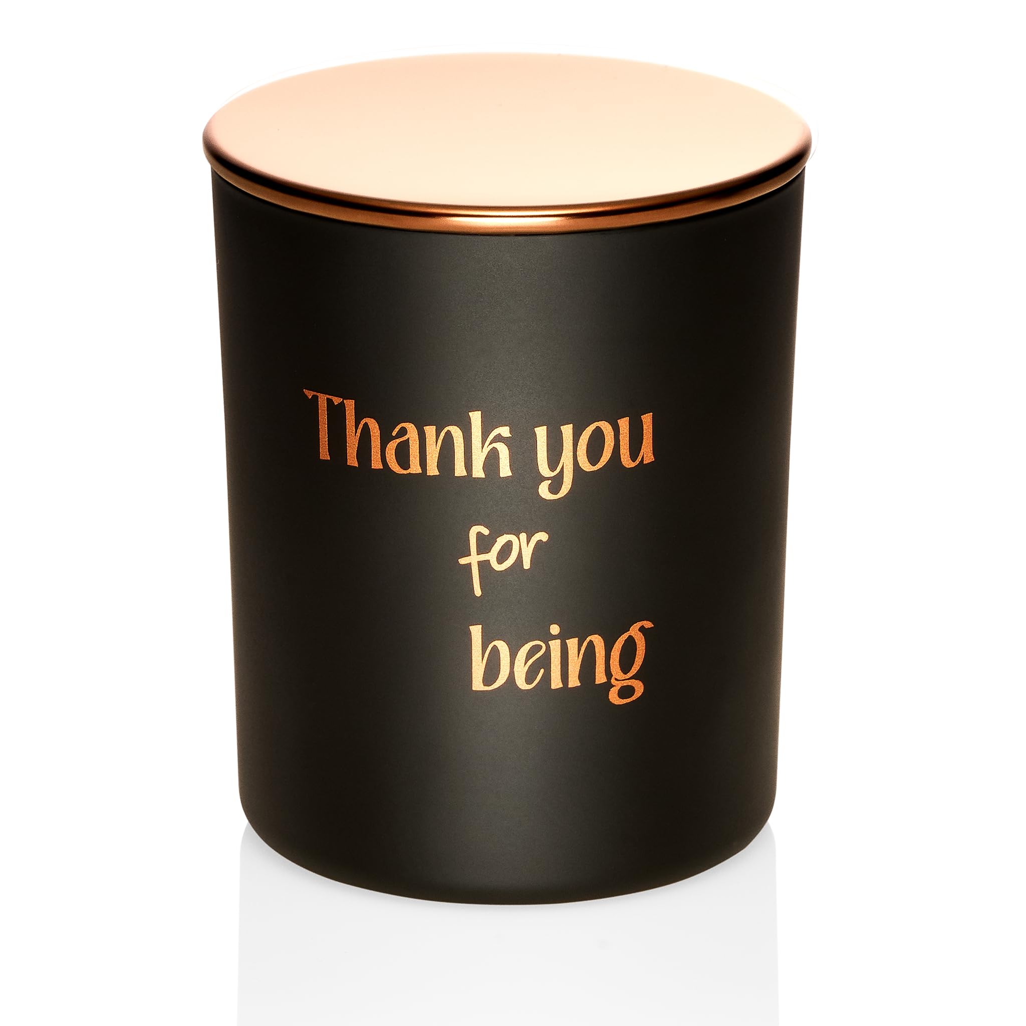 Amii Black Thank You Message Candle Gift – “Thank You For Being”