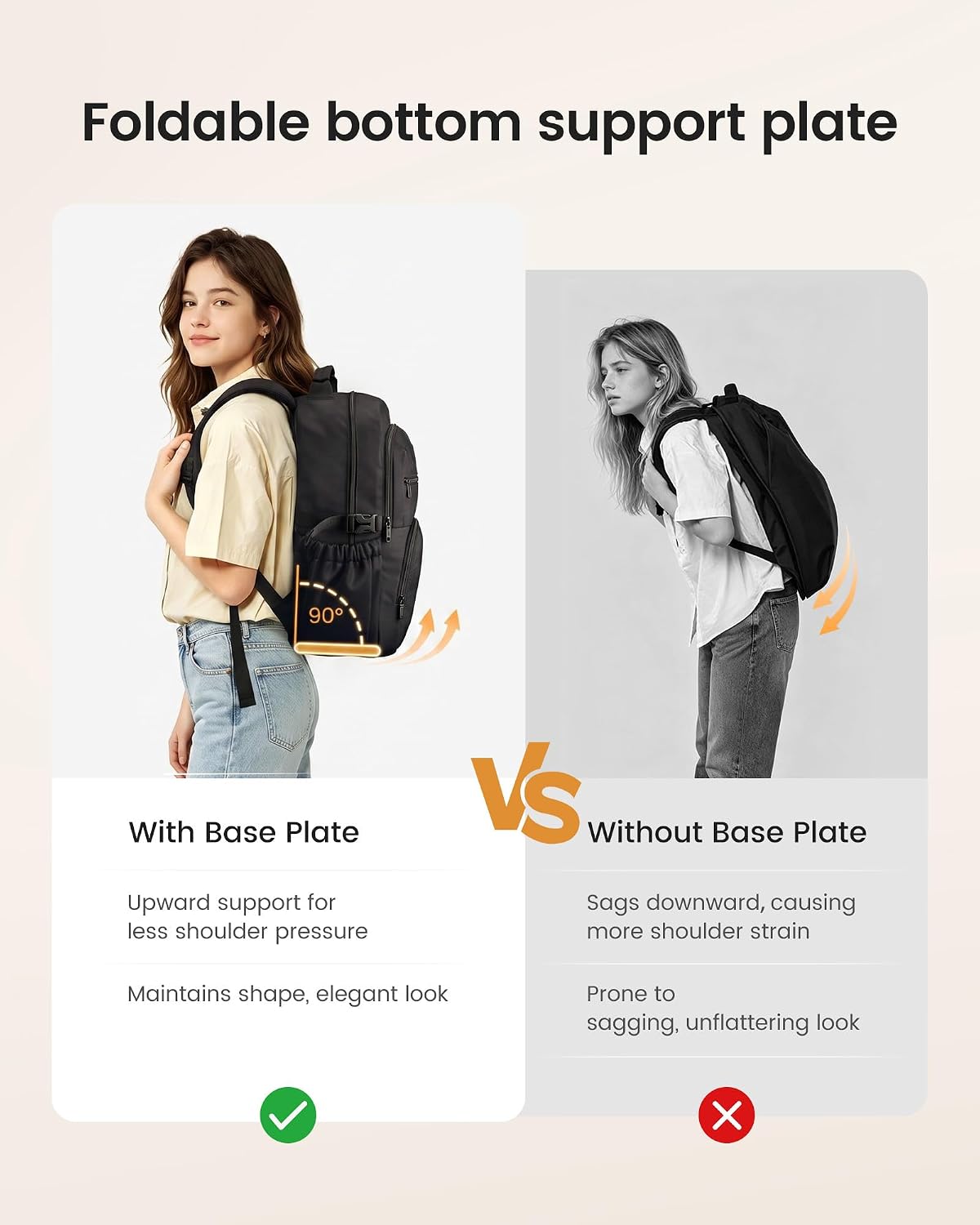 LOVEVOOK Laptop Backpack for Women, Travel Backpack with Giant Tumbler Holder, Multi-Pocket College School Bookbag for Work image 3