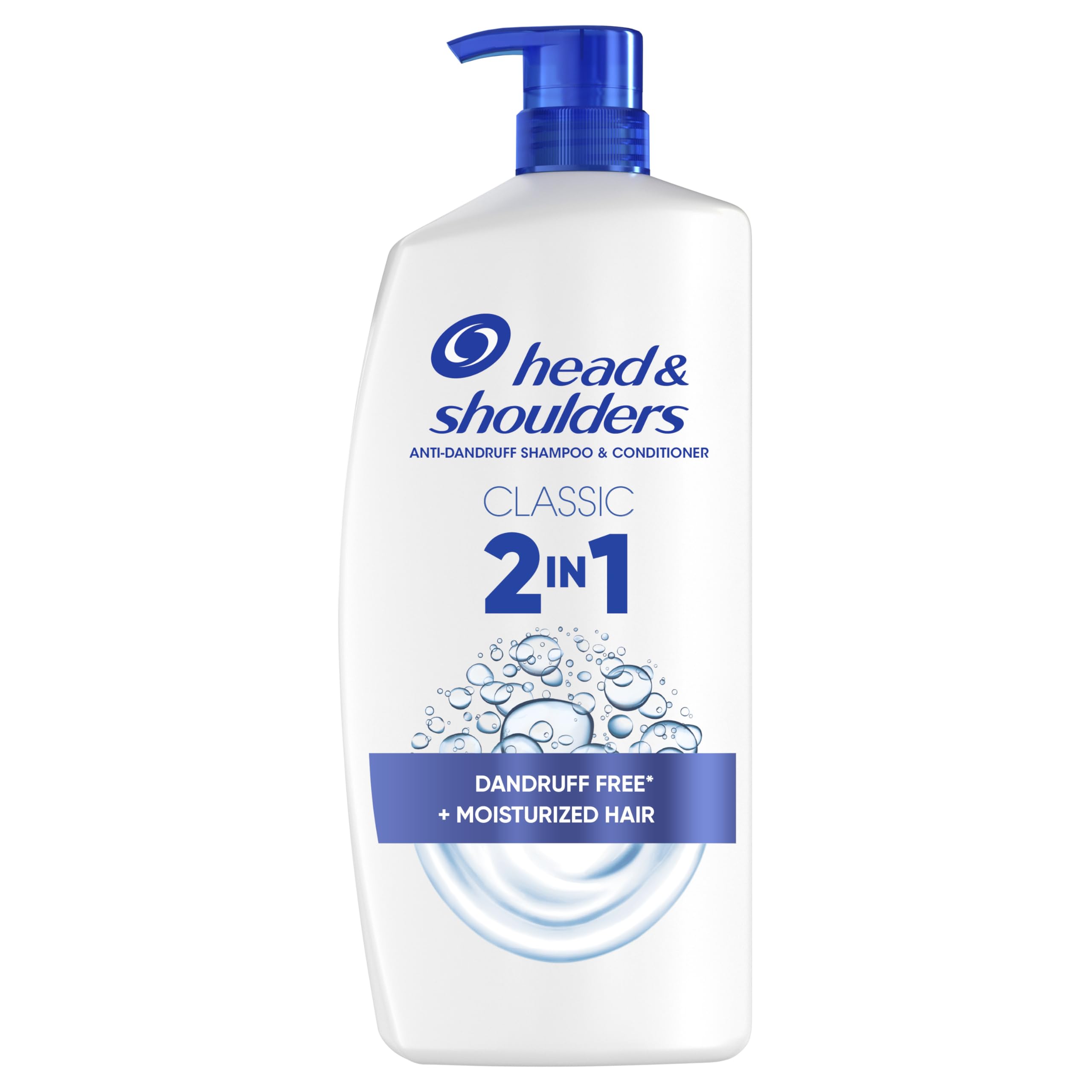 Head & Shoulders Classic Clean Shampoo e Balsamo Antiforfora 2 in 1, 1000ml con Dosatore. Fino al 100% Protezione dalla Forfora. Clinicamente Testato. Tutti i Tipi di Cute e Capelli. Uso Quotidiano