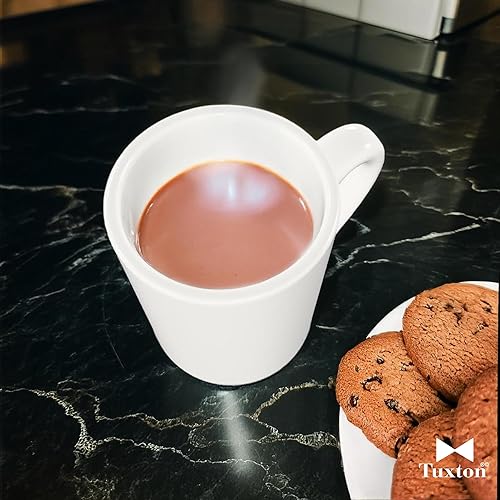 Miniatura 2 de Tuxton China TRE-017 Tiara taza, 8 onzas., 3.0 in (de) diámetro x 9.925cmH, apto para microondas y lavavajillas, horno a prueba de prueba,