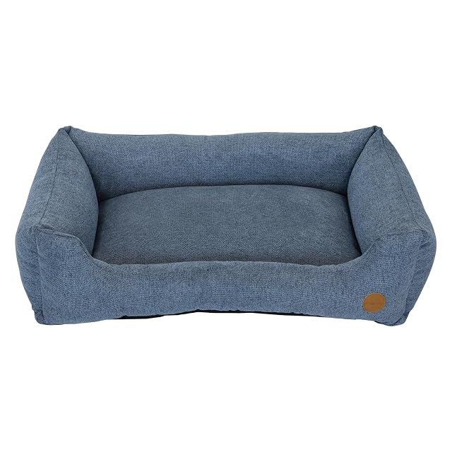 JACK AND VANILLA, Cojín para Perro, Modelo Riga Sofa, Color Azul, Talla L, 100 x 70 x 27 cm