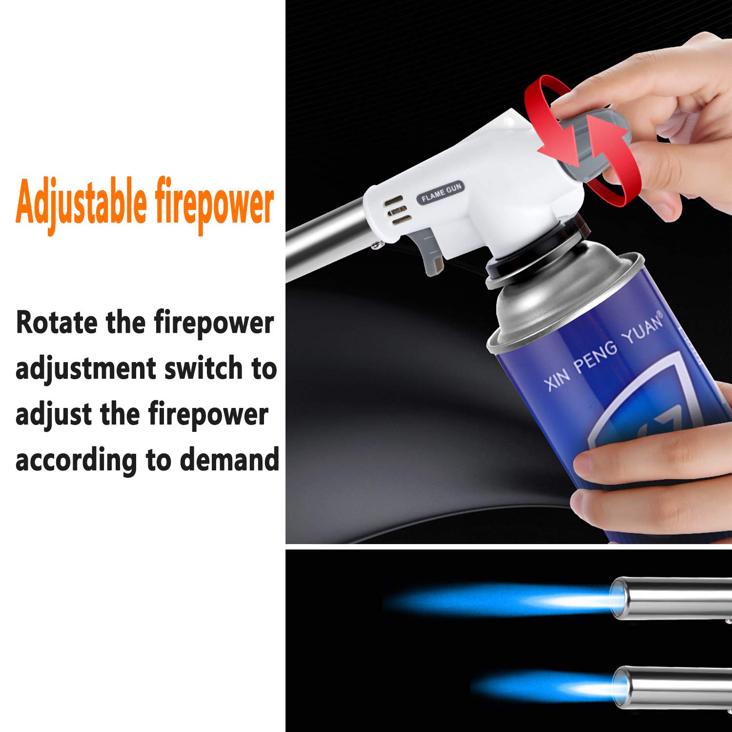 Leifheit Chalumeau De Cuisine ProLine, Torche De Cuisine Pour Tout Usage, Chalumeau De Cuisine