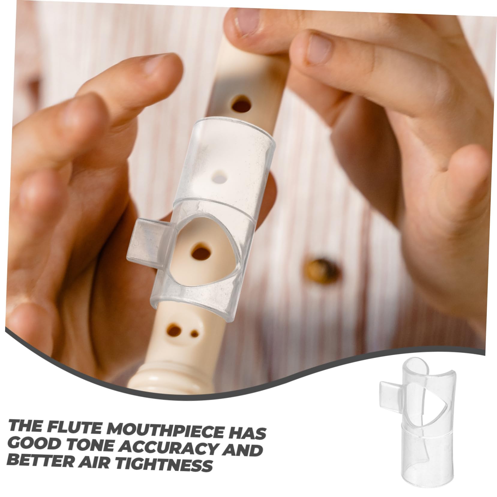 Holibanna Flute Mouthpiece Accessories Nylon Replacement Parts for Beginner Flutes Easy to Install Remove