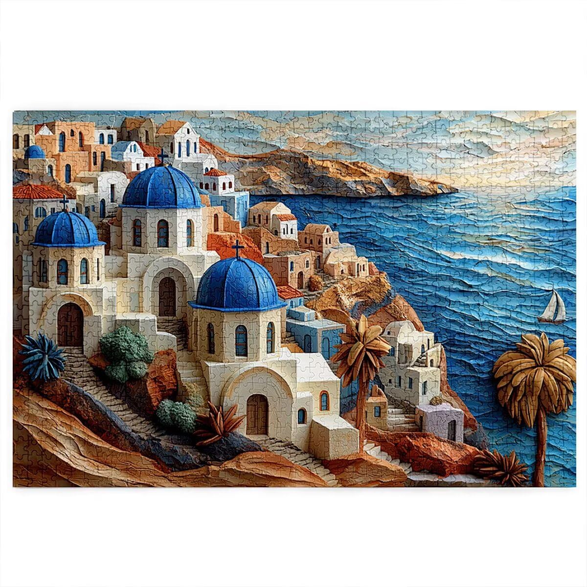Puzzle 5000 elementów, Włochy, krajobraz, 5000 elementów, drewniane puzzle dla dorosłych, trudna łamigłówka, gra logiczna dla całej rodziny, drewniane puzzle do dekoracji salonu, na prezenty, B-38