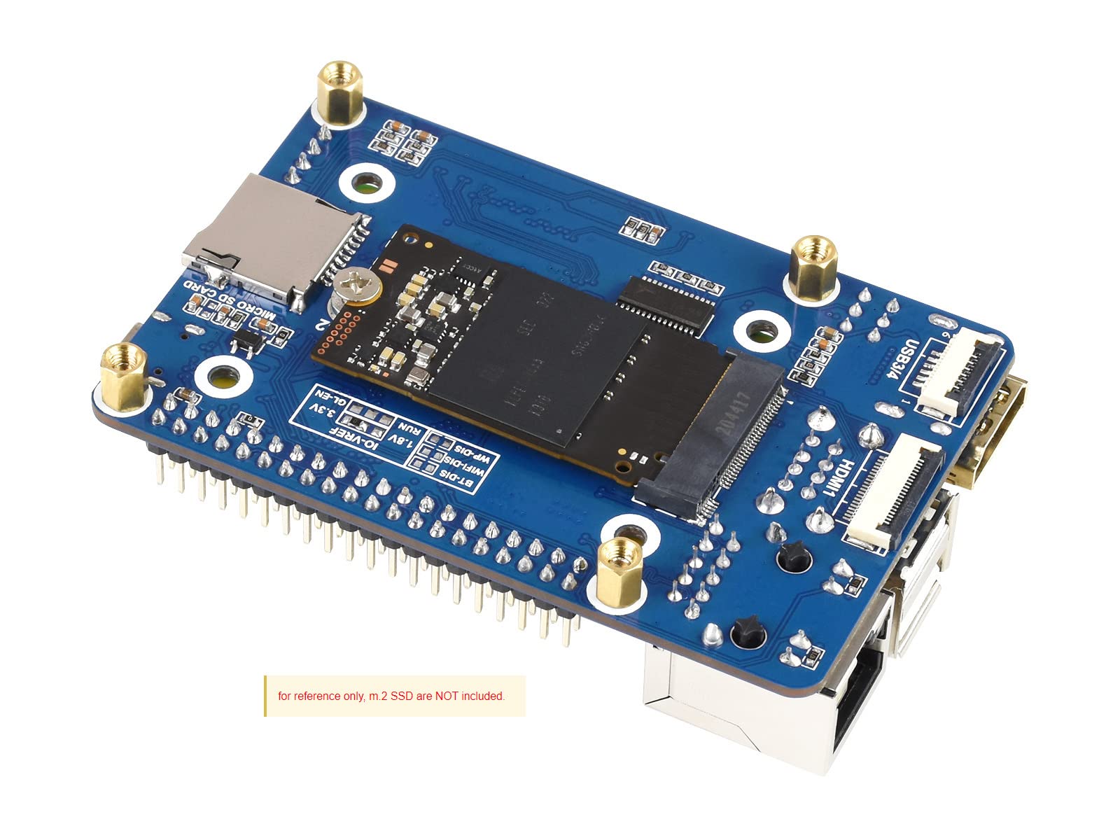 Waveshare Mini Base Board (A) Designed for Raspberry Pi Compute Module 4 Suitable for Evaluating The Raspberry Pi CM4 Or Being Integrated Into End Products — view 8