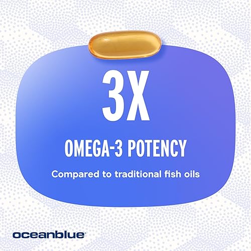 Miniatura 6 de Oceanblue Omega-3 2100 profesional con vitamina K2 y vitamina D3-120 unidades, paquete de 2 unidades, suplemento de aceite de pescado sin eructos de