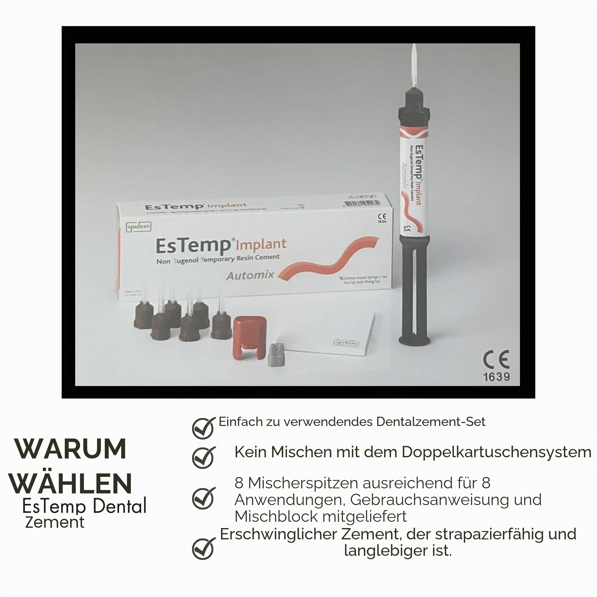 Permanenter Zahnzement für Kappen, Kronen, Brücken, Inlays, Onlays, Implantate, Veneers ESTEMP