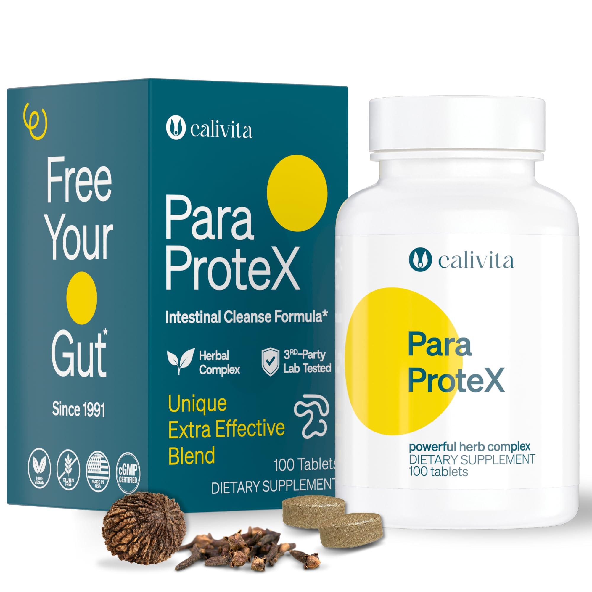 ParaProteX – para Protect Formula – for Gut Health & Natural Detox – Herbal Cleanse for Humans – with Clove, Black Walnut & More – Natural Dewormer & Digestive Support – 100 Vegan Tablets