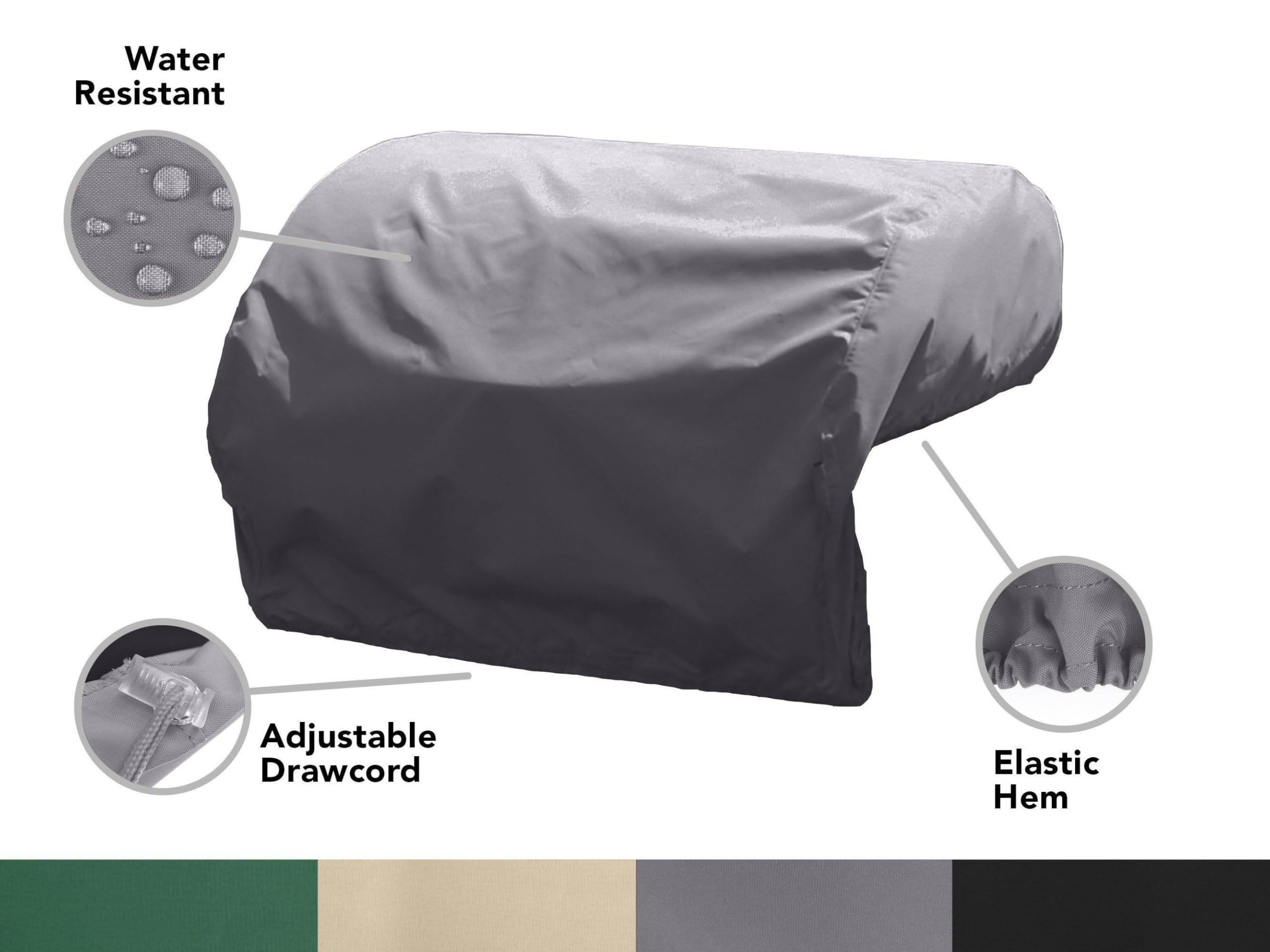 Covermates Grillabdeckung – Wetterfestes Polyester Mit Netzbelüftung, Verstellbarem Zug & In Anthrazit