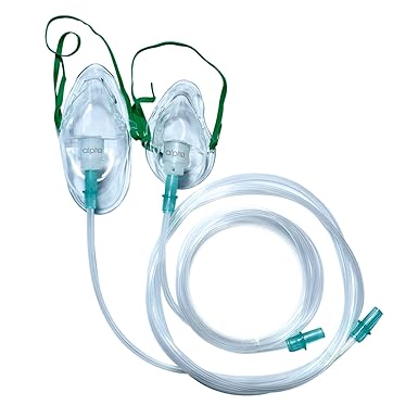 alpha oxygen mask for adult and pediatric - Pack of 2