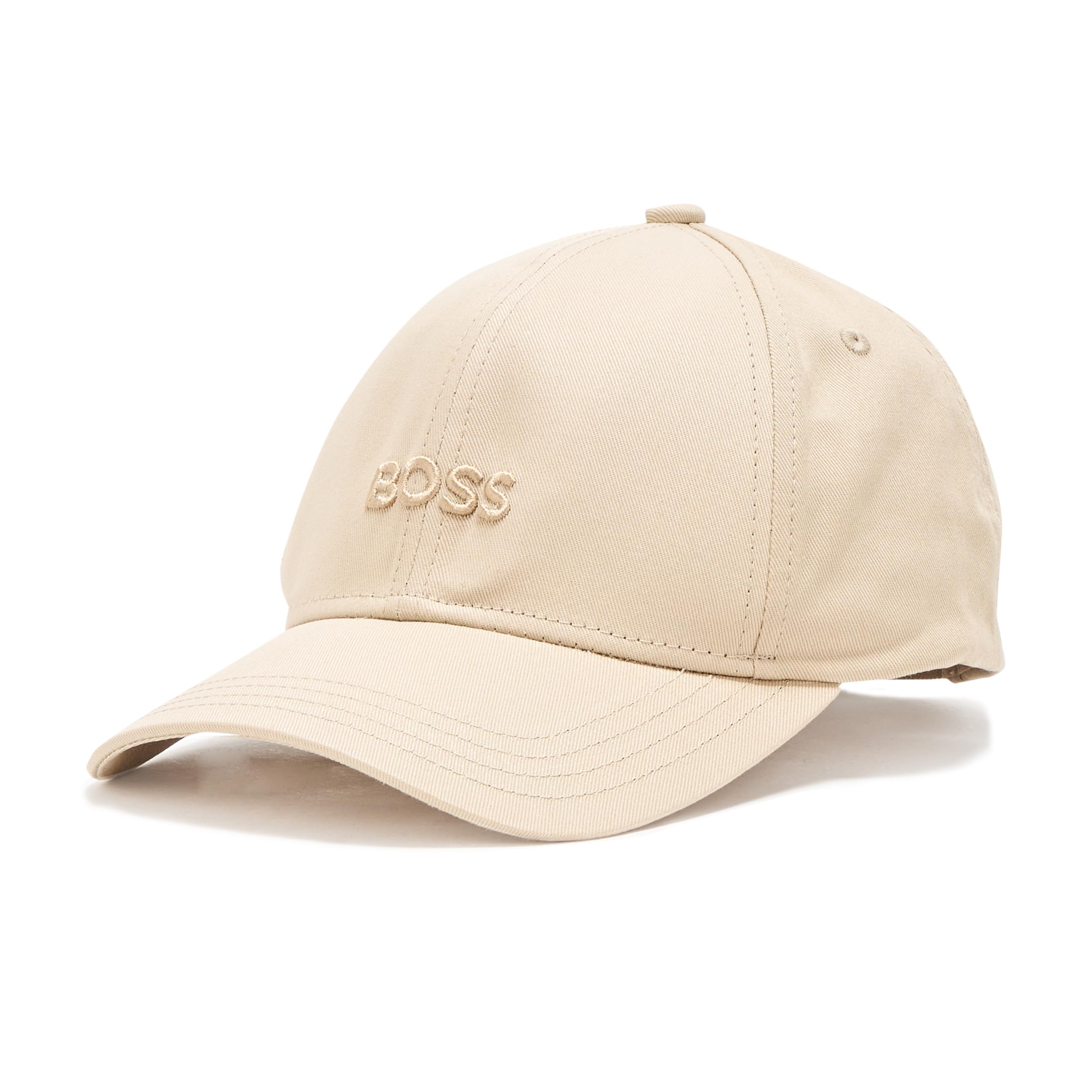 BOSS Mens Bold Center Logo Twill Cap, Dessert Beige, One Size-Small