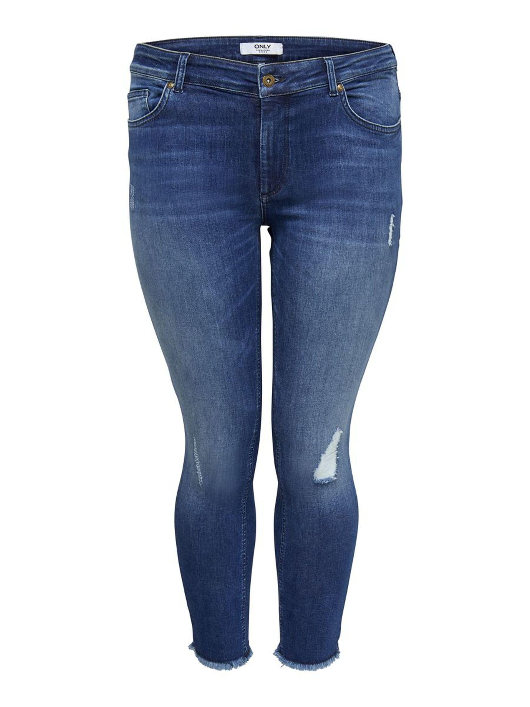 Only Carmakoma - Carwilly Reg Skinny Ank Jeans MBD Noos, Jeans Skinny Donna