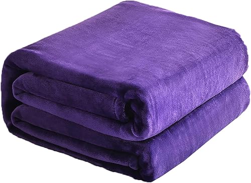 Miniatura 1 de Kingole Manta de microfibra de franela afelpada. Suntuosa. Peso ligero. Acogedora. Para la cama o el sillón. Supersuave y cálida, en colores lisos.