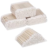 Vista 10 de 500 hisopos de algodón puntiagudos de 4 pulgadas, aplicadores de punta de algodón microblading de precisión, suministros permanentes para tatuajes