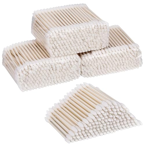 800 hisopos de algodón de doble punta de 3 pulgadas hisopos de oreja con palitos de papel brotes de algodón aplicador con punta de algodón