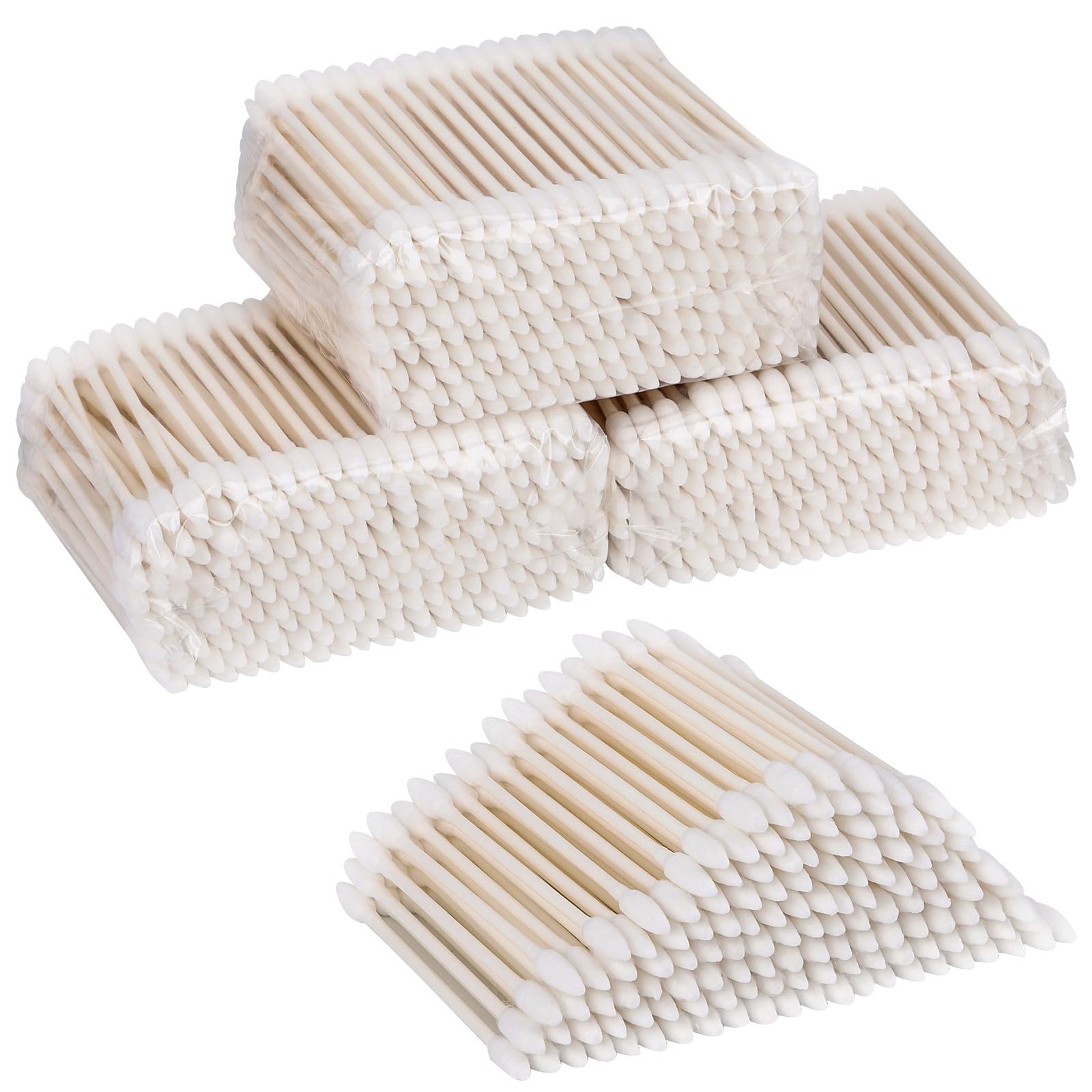800 Pieces 3 Inch Double Tipped Cotton Swabs Pointed Tip Paper Sticks Cotton Buds Cotton Tipped Applicator