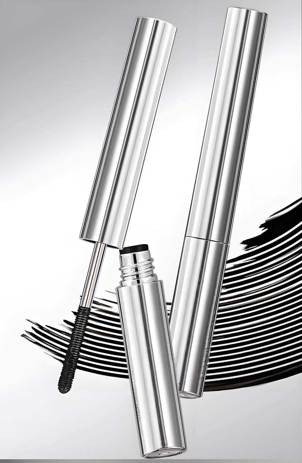 Mascara – Due pacchi,Materiale Della Spazzola In Metallo Naturale,Mascara super volumizzante e allungante,Allunga Le Ciglia,allungamento e volume a lunga tenuta per 24 ore