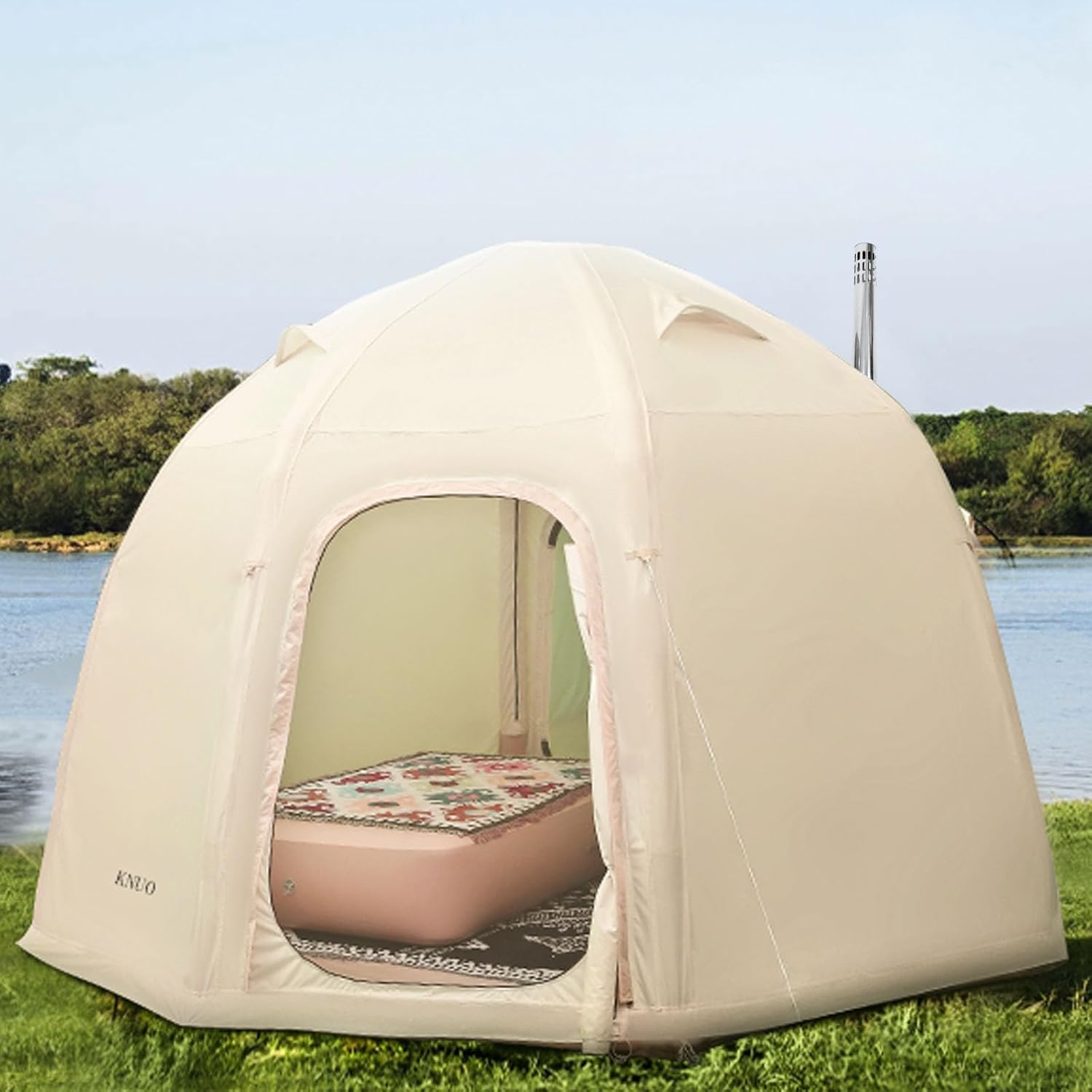 2025 Upgraded 100% Waterproof Inflatable Camping Tent