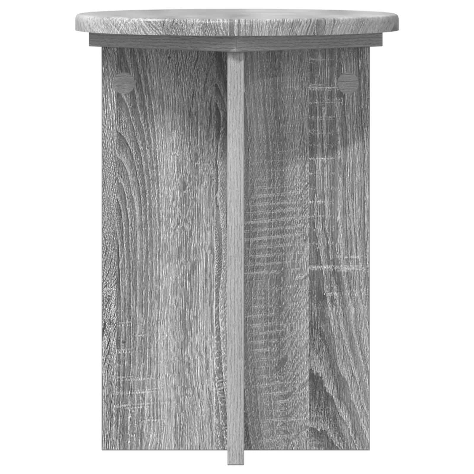 Supporto per piante, 2 pezzi, grigio, in legno, diametro 29,5 x 40 cm | Per interni, design moderno, facile da montare, espositore stabile per vasi