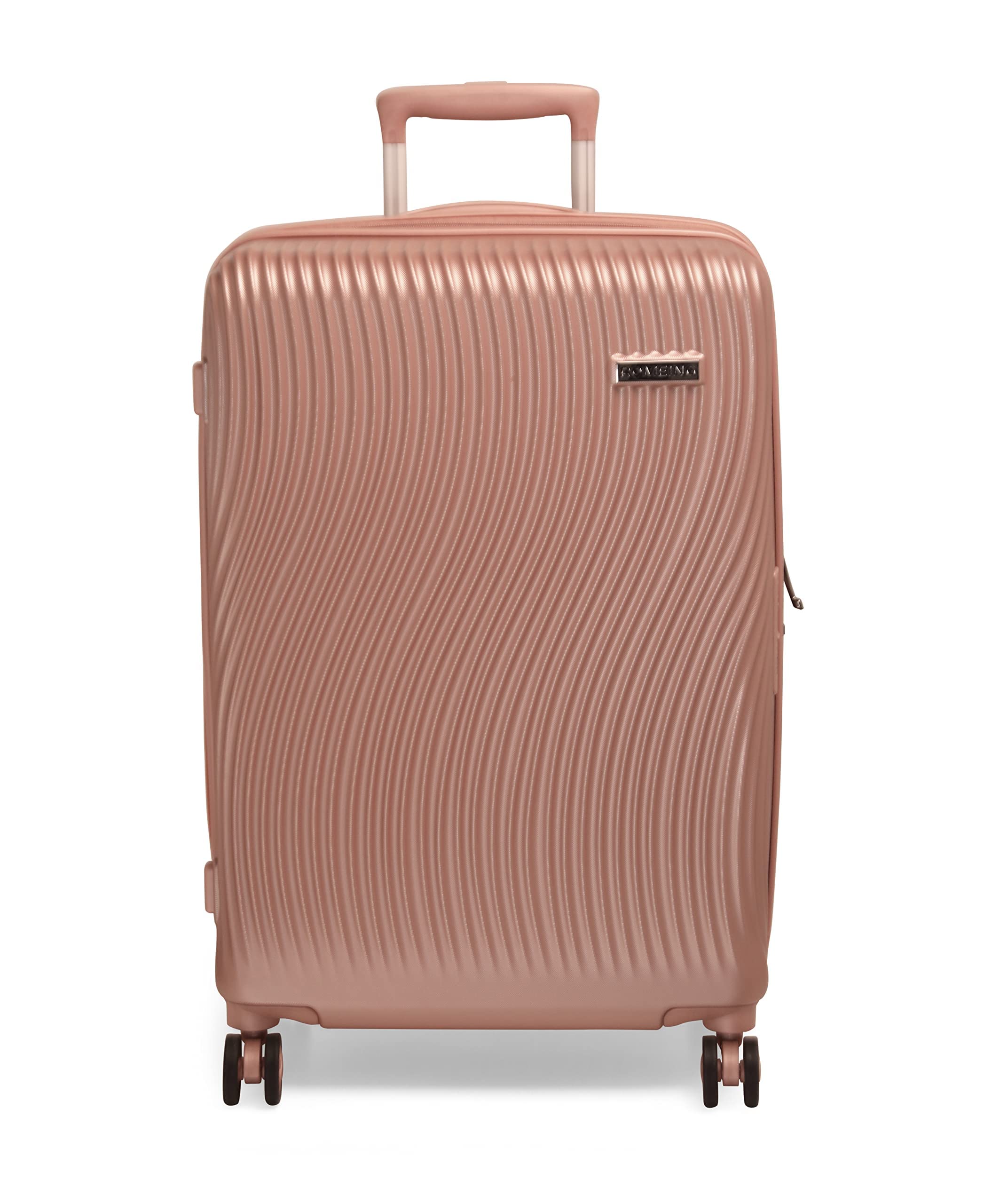 ROMEING Milano 24 inch, Polycarbonate Luggage, Hard-Sided, (Rose Gold 65 cms) Check-in Trolley Bag, Rose Gold, Medium 24 inch, Luggage