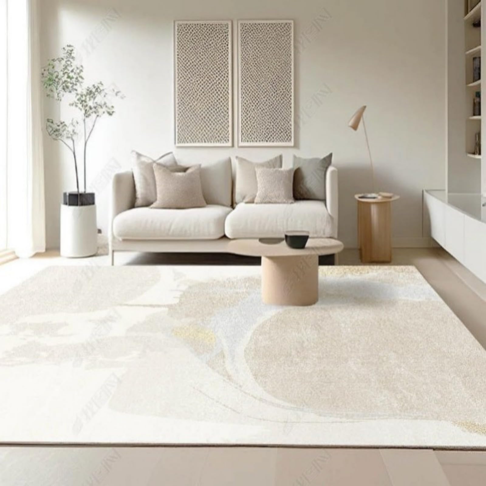 Tapis minimaliste pour salon et grand bureau abstrait chic de 100x160 cm