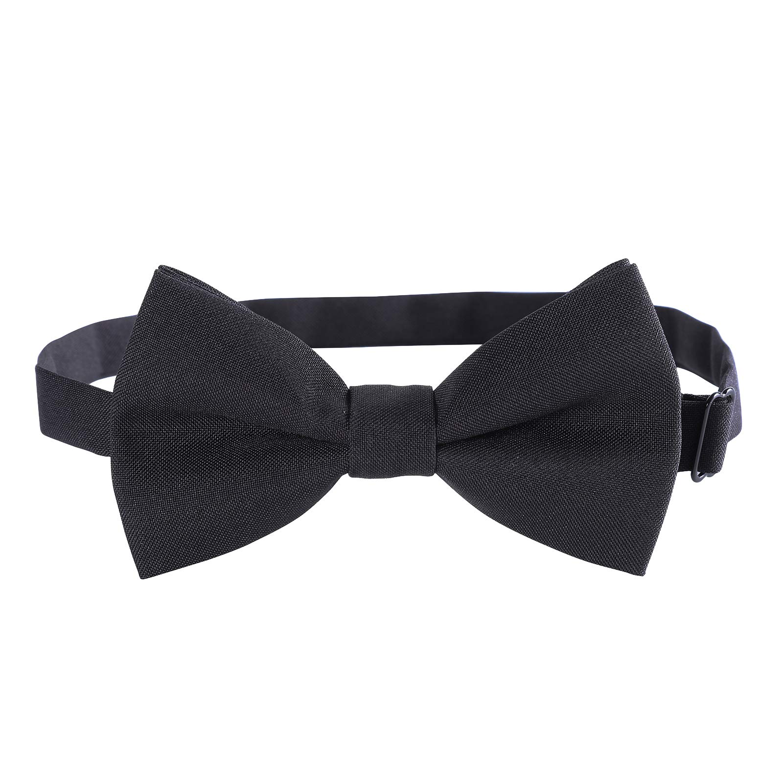 Kajeer Classic Pre-Tied Mens Bow Ties Formal Adjustable Solid Tuxedo Bowtie for for Adults & Children