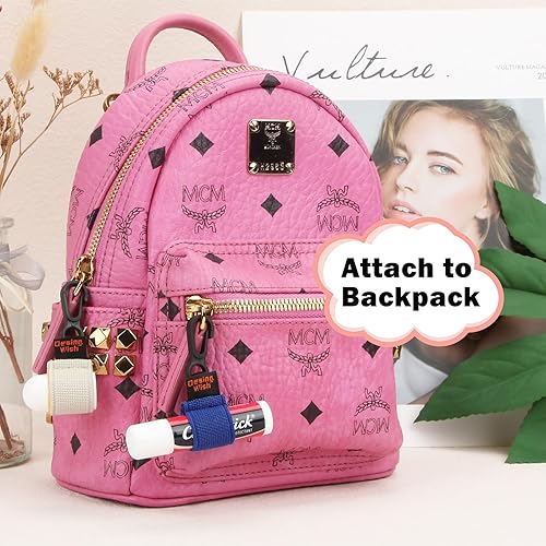 Miniatura 4 de Desing Wish Mini Chapstick Holder Llavero de manga elástica Chapstick Llavero titular para bálsamos labialesbrillo labiallápices labiales, Paquete