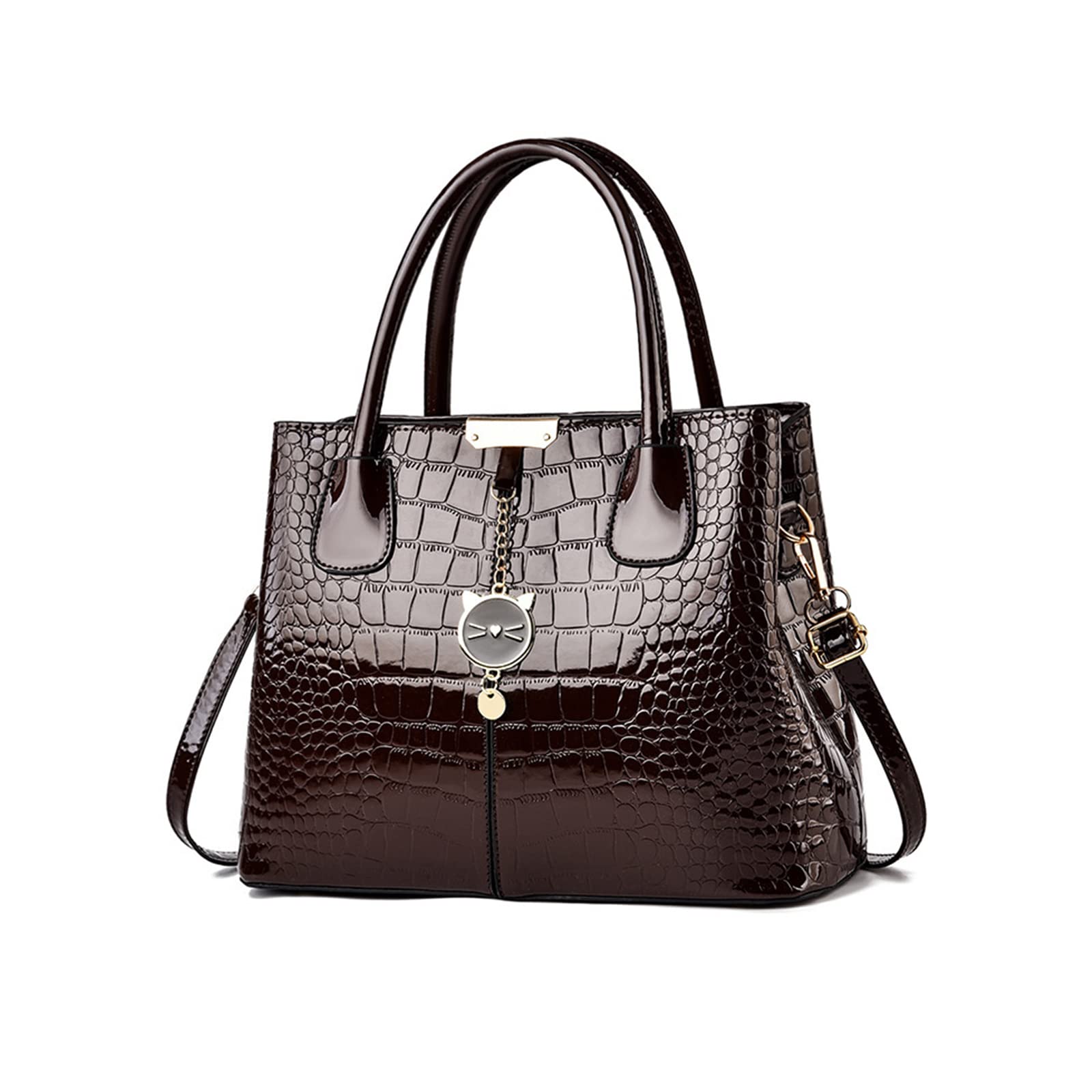 NICOLE & DORIS Handtassen en schoudertassen elegante tas voor dames werk handtas dames laktas clutch dames schoudertas met grote capaciteit, Zwart, L, Elegant NICOLE & DORIS Handtassen en schoudertassen elegante tas voor dames werk handtas dames laktas clutch dames schoudertas met grote capaciteit, Zwart, L, Elegant