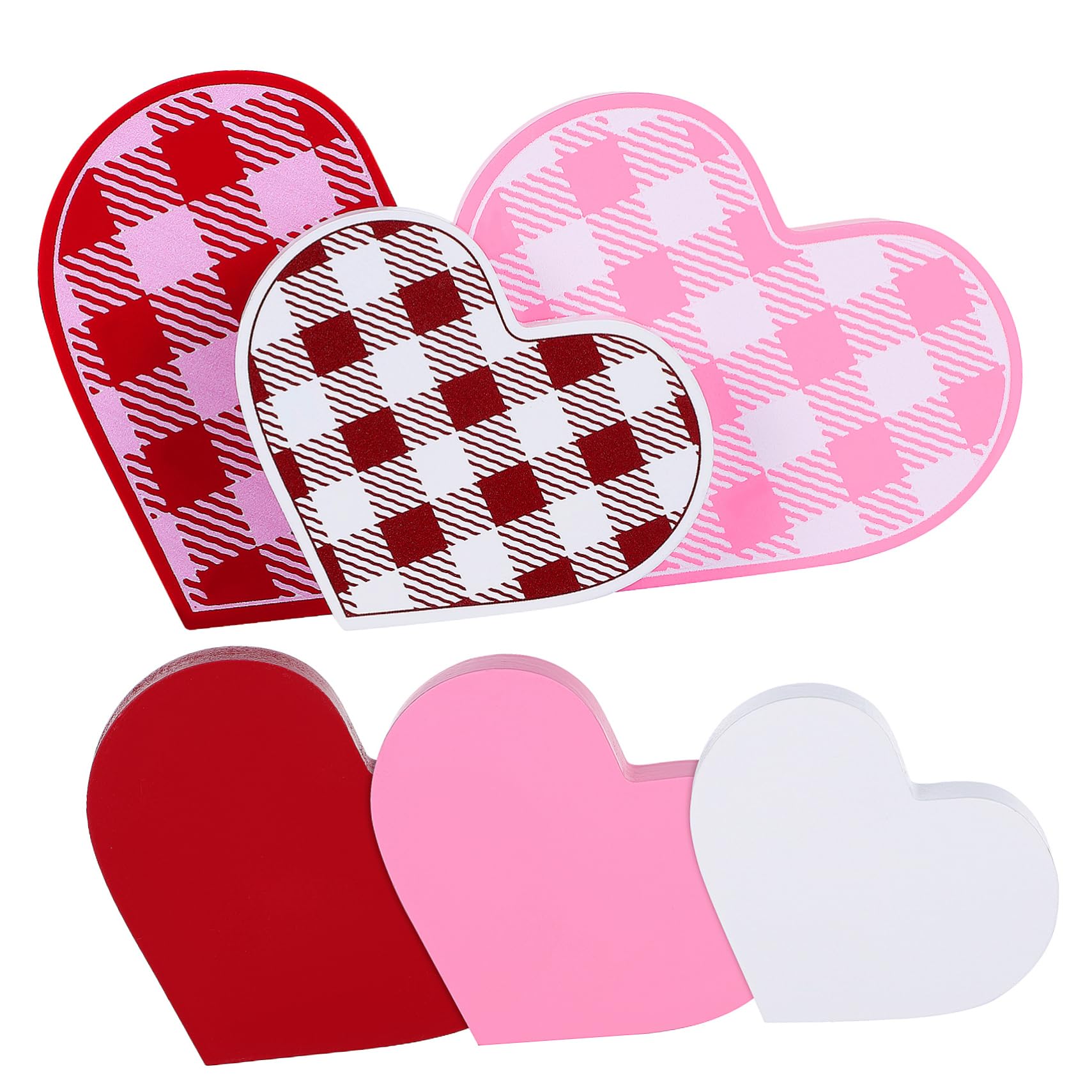 Cabilock Adornos De Amor para San Valentín Decoración De Mesa De Madera En Forma De Corazón