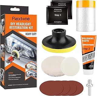 Plextone Professional Headlight Restoration Kit DIY Headlamp Brightener Car Care Repair kit Head Lense Clean