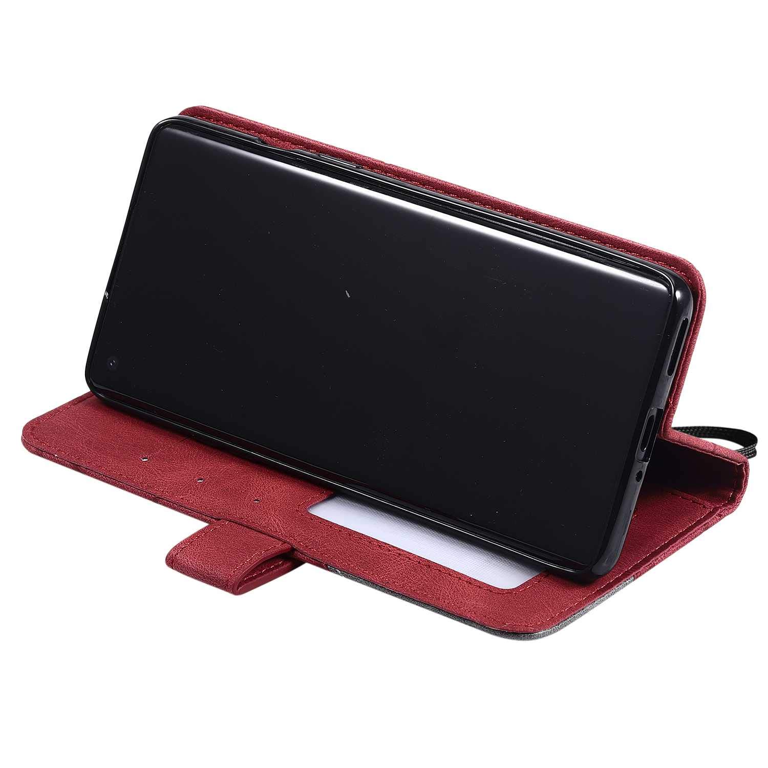 Custodia Portafoglio In PU Pelle Per OnePlus 8 Pro - Con Supporto E Chiusura Magnetica, Colore Caffè - 4