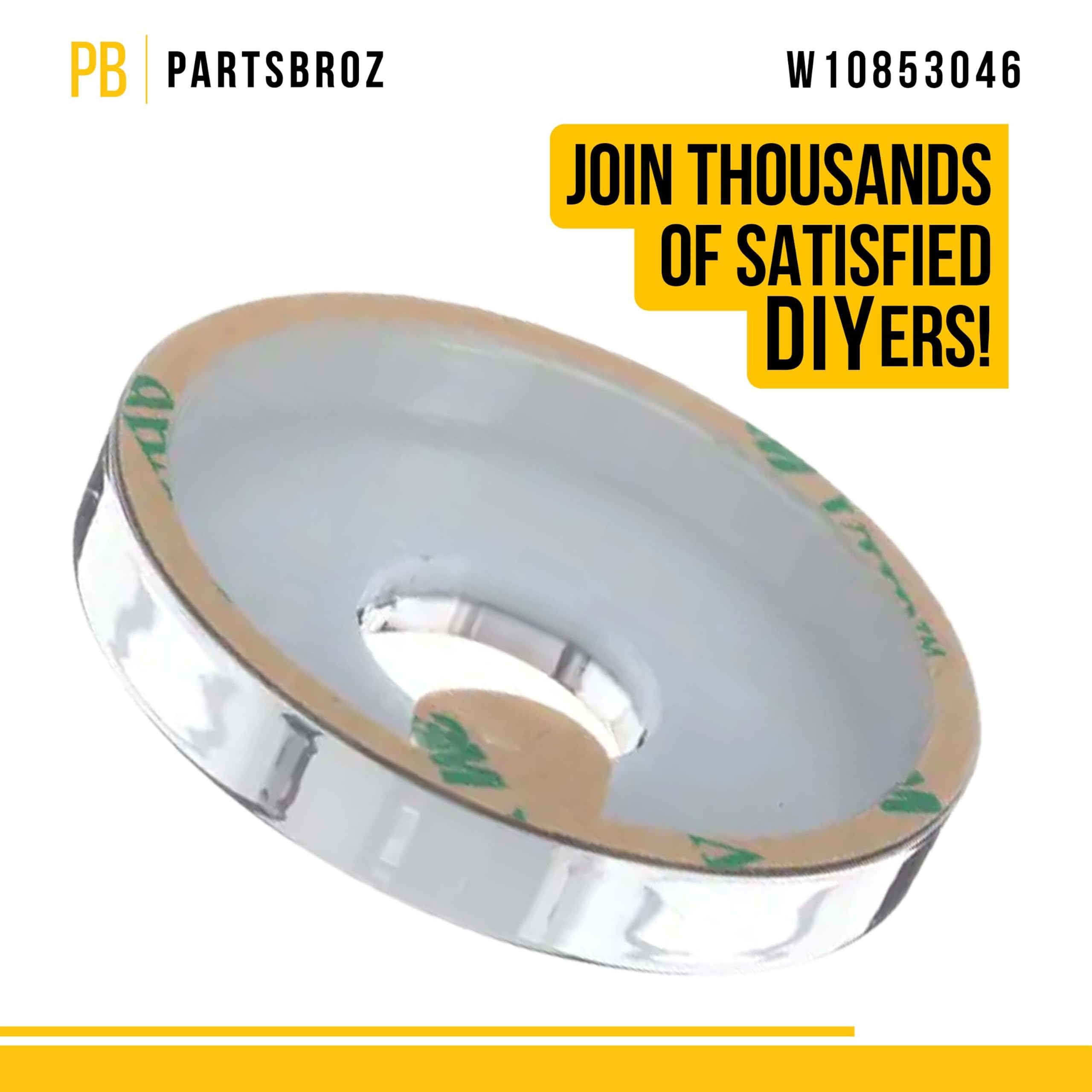 PartsBroz W10853046 - Bisel de perilla - Compatible con la gama Whirlpool KitchenAidCooktop - Sustituye a AP5999212 4383791 PS11731233 W10593536 piezas de reparación de repuesto ultra duraderas