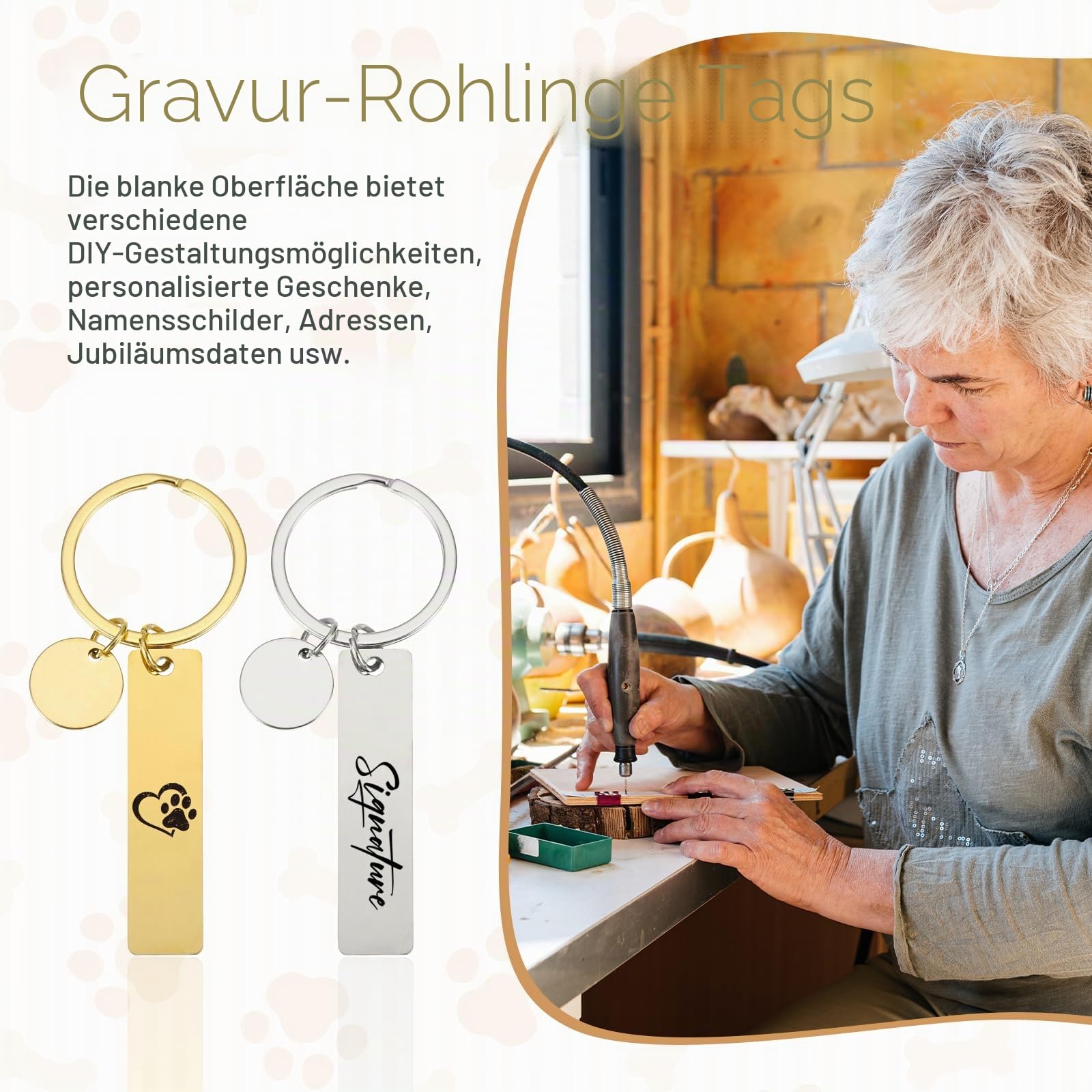 PATIKIL Edelstahl-Gravurschlüsselanhänger-Rohlinge, 15 Stück Metall Lasergravur-Stanzrohlinge Schlüsselanhänger-Tags mit Anhänger für DIY-Schlüsselanhänger, Schwarzton (Rechteckig)
