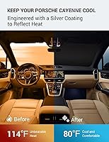 Vista 334 de Proadsy Parasol para parabrisas actualizado 2026, ajuste personalizado, Lexus NX 2022-2025 2026, 4 capas, plegable, protector de parasol frontal que