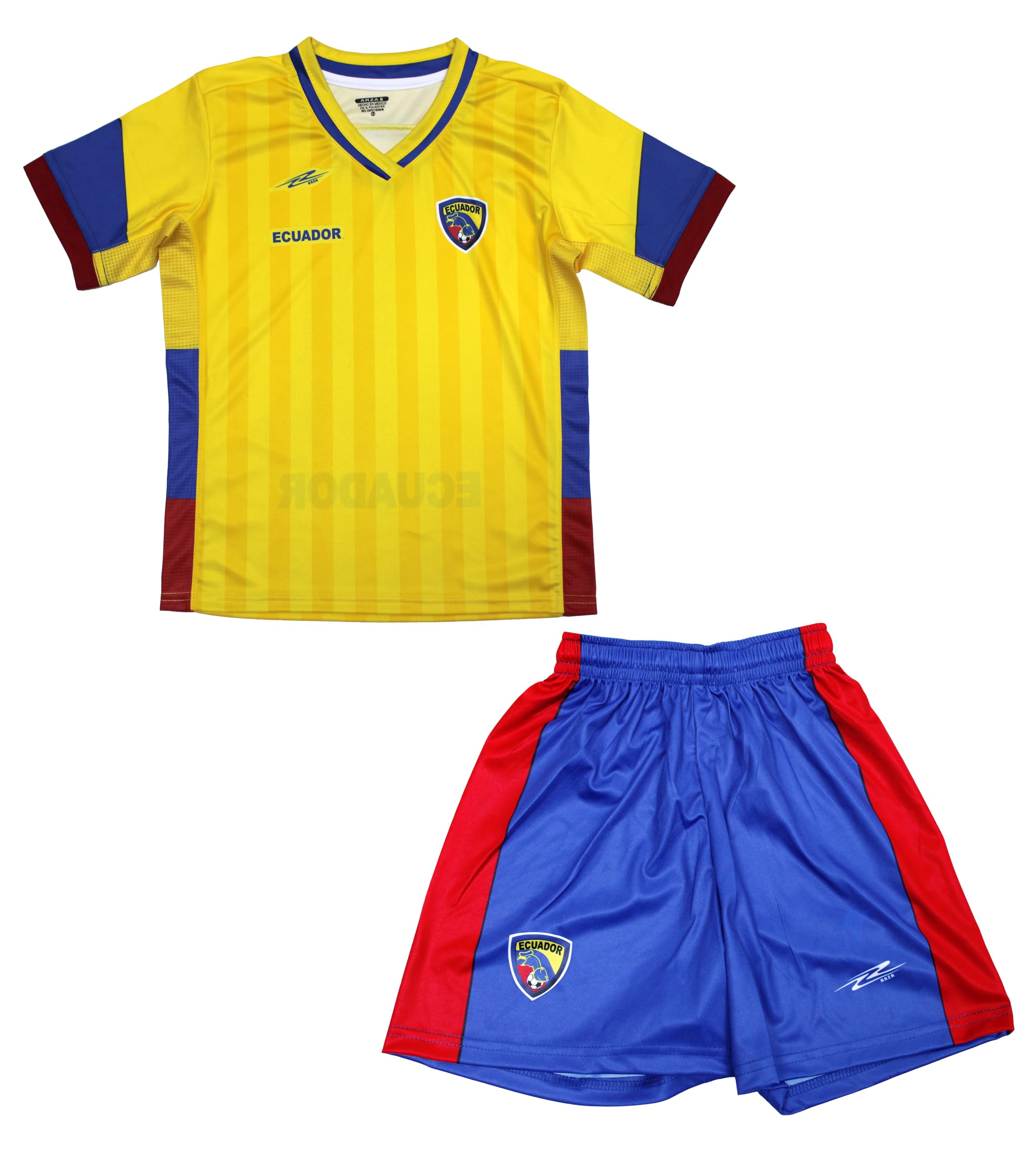 Generic Youth Soccer Uniform Ecuador 100% Polyester_Kids and Boy Yellow (US, Numeric, 16, Regular, Yellow)