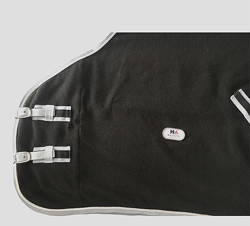 Vista 66 de Majestic Ally Manta de caballo de forro polar antibolitas con cuerda trenzada plateada (morado, 78)