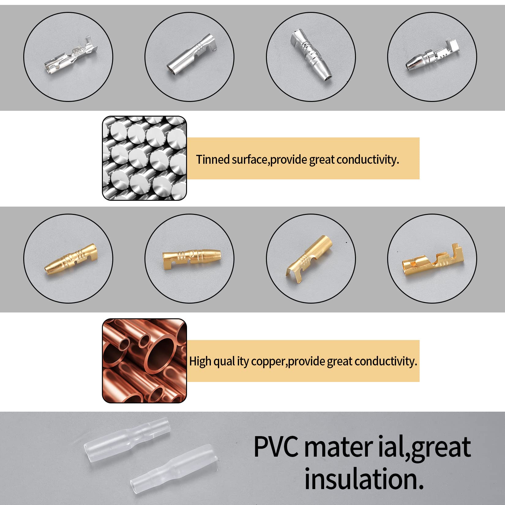 Connettori Maschio Femmina 424 Pezzi 3,9mm Connettori A Proiettile Kit, Terminali A Crimpare, Connettori Proiettile Da Connettori Faston - Foto 4