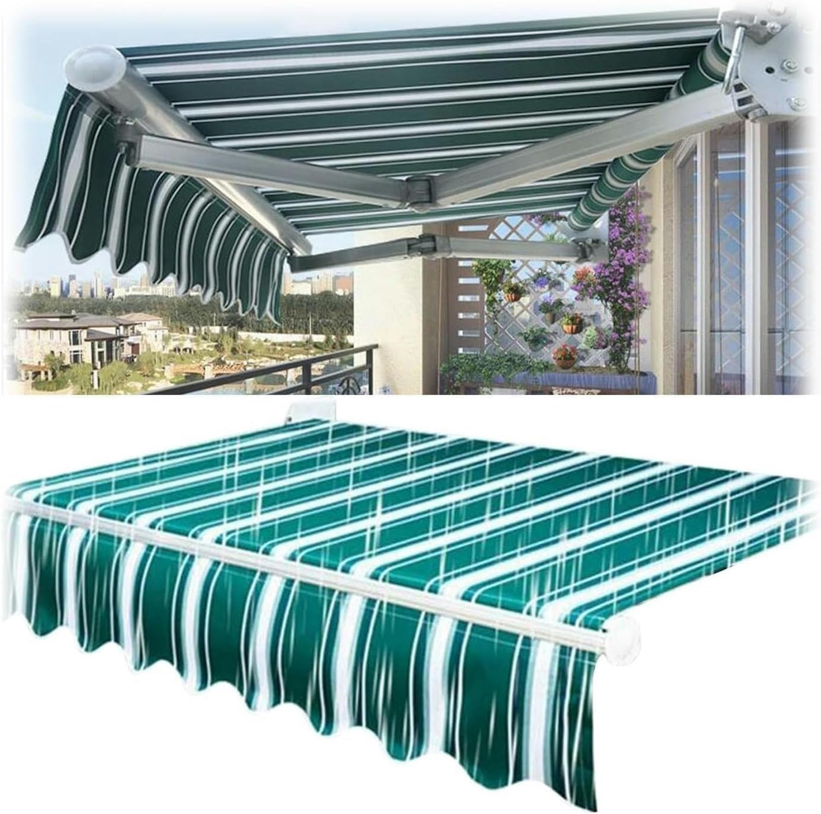 Toldo retráctil para patio y lona protectora de balcones para disfrutar de la sombra exterior