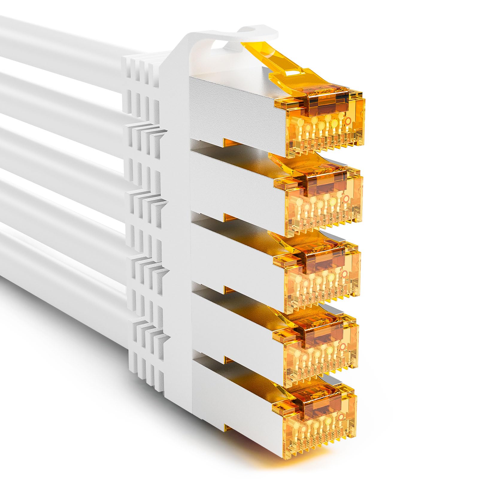 iwillink CAT7 Patchkabel - 10Gbps Ethernetkabel CAT 7 (S/FTP PIMF Schirmung, Kupfer) - Kompatibel mit CAT6/6a/7 für Router/Switch/Modem