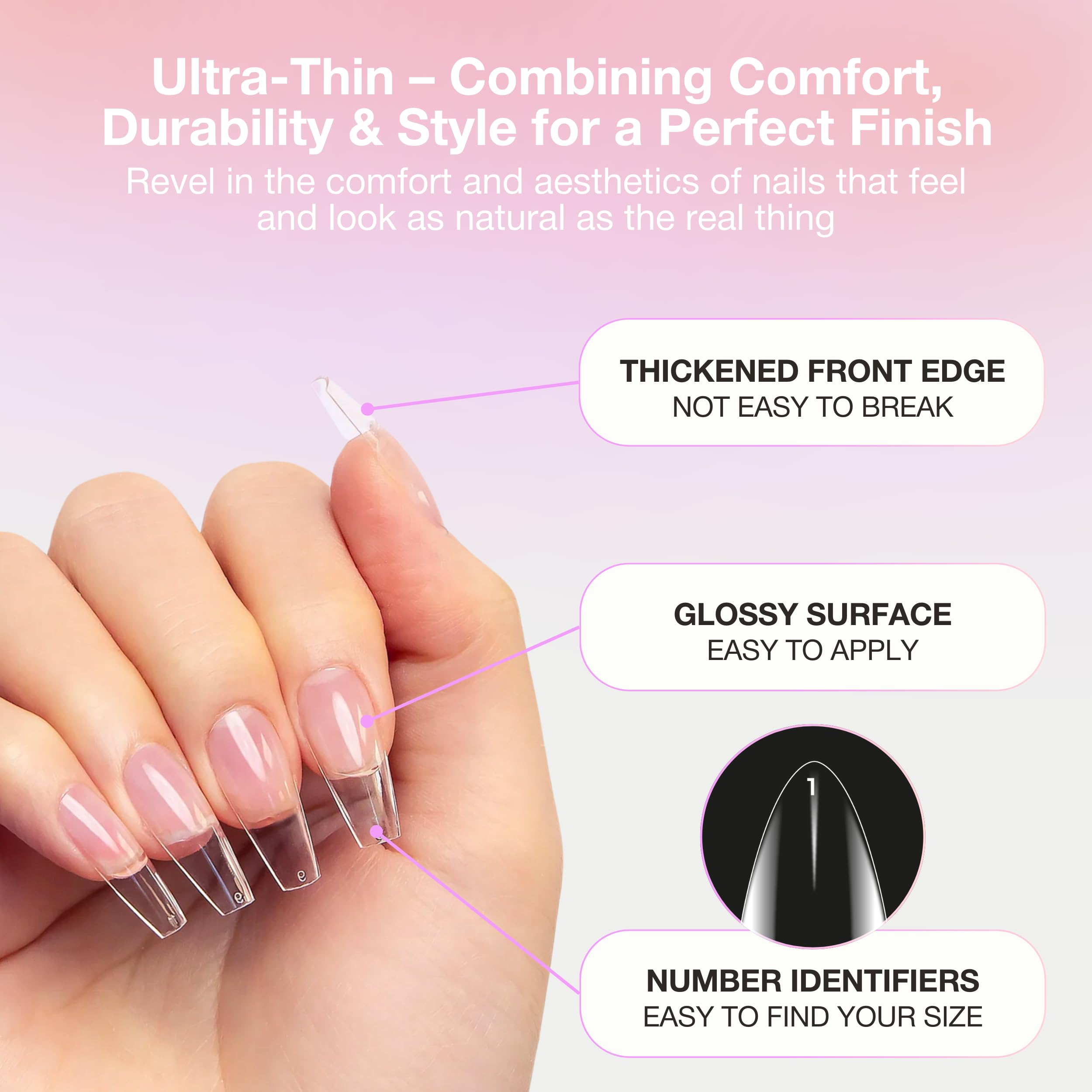 Curacoro Sculpted Nail Soft Gel Tips, 420Pcs Soft Gel Nail Extension Tips - Image 4