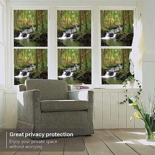 Miniatura 8 de Película de privacidad para ventana, diseño escénico de surf playa, película de vidrio para oficina en casa, sala de estar, 23.6 pulgadas de ancho x