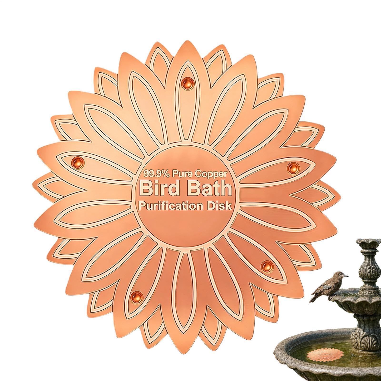 Bird Bath Water Purifier Disk Weatherproof Physical Safe Panel