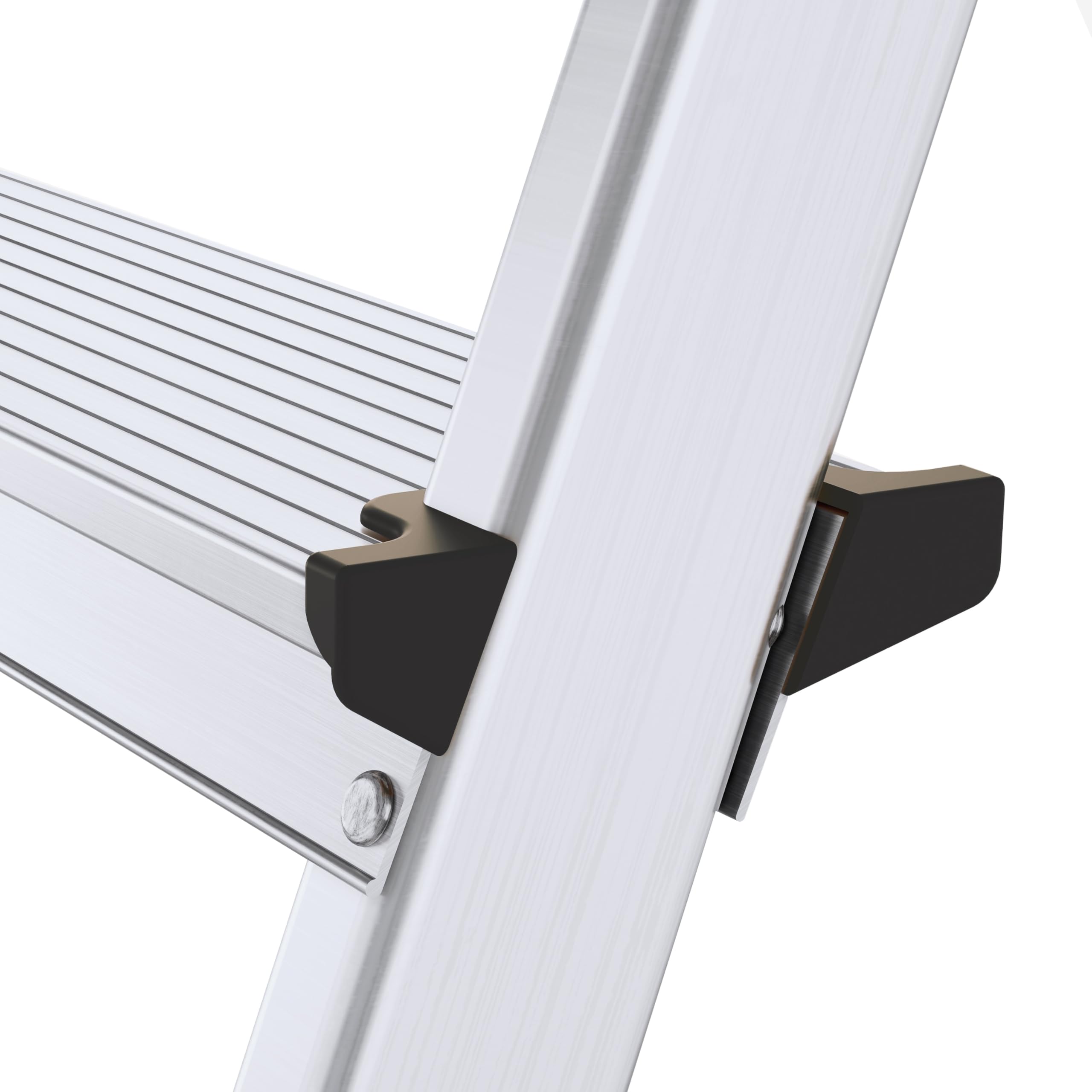 Drabest Escabeau 5 Marches Aluminium Double Face – Échelle Pliable avec Plateforme – Charge Max 125 kg – Dimensions 46x109x16 cm – pour Usage Domestique et Professionnel