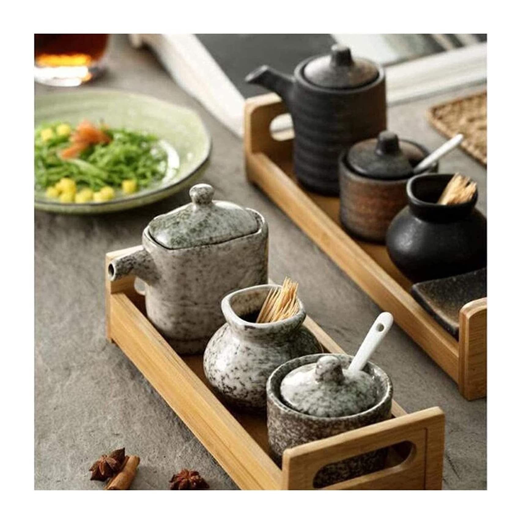 Distributore di Olio e aceto, Bottiglie di Olio in Ceramica Creativa, Bottiglie di Ceramica, contenitori per Salsa di soia, aceto e condimenti liquidi